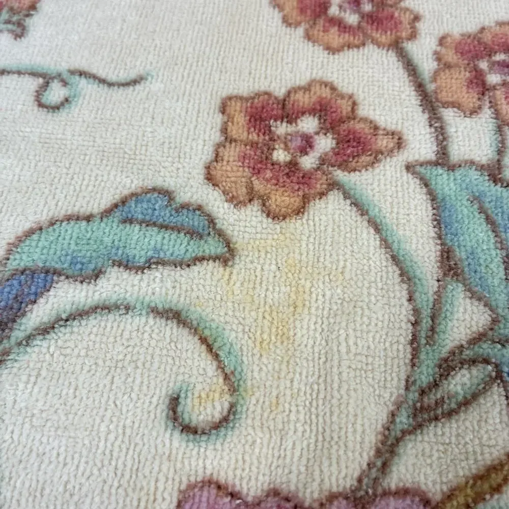 Pair Of Fieldcrest Vintage Tan Floral & Butterfly Bath Towels Multi-Color Chrty